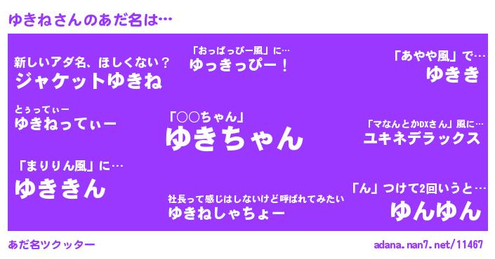 ゆきねさんがあだ名になると…？