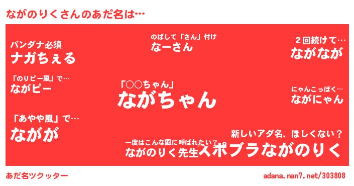 ながのりくさんがあだ名になると…？ 