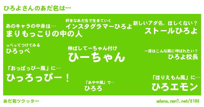 ひろよさんがあだ名になると