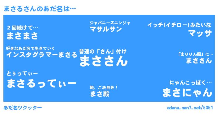 まさるさんがあだ名になると…?